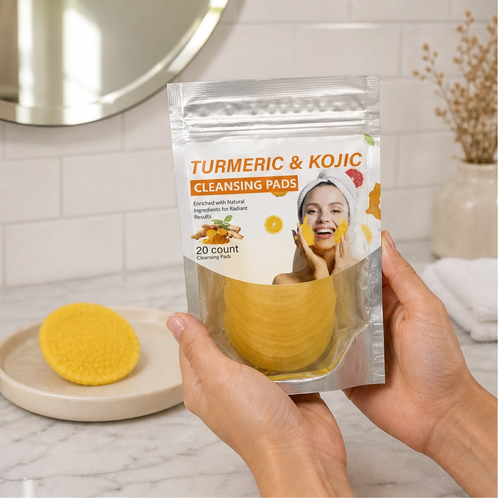 Nacre – Turmeric & Kojic Foaming Cleansing Pads, 20 Pack + Buy 1 get 1 FREE