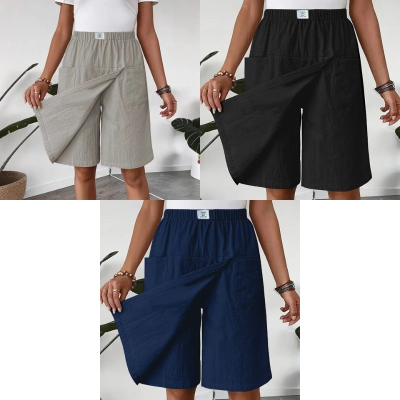 Glidelle™ – Asymmetric Wrap Skort with Hidden Shorts & Pockets + 50% OFF