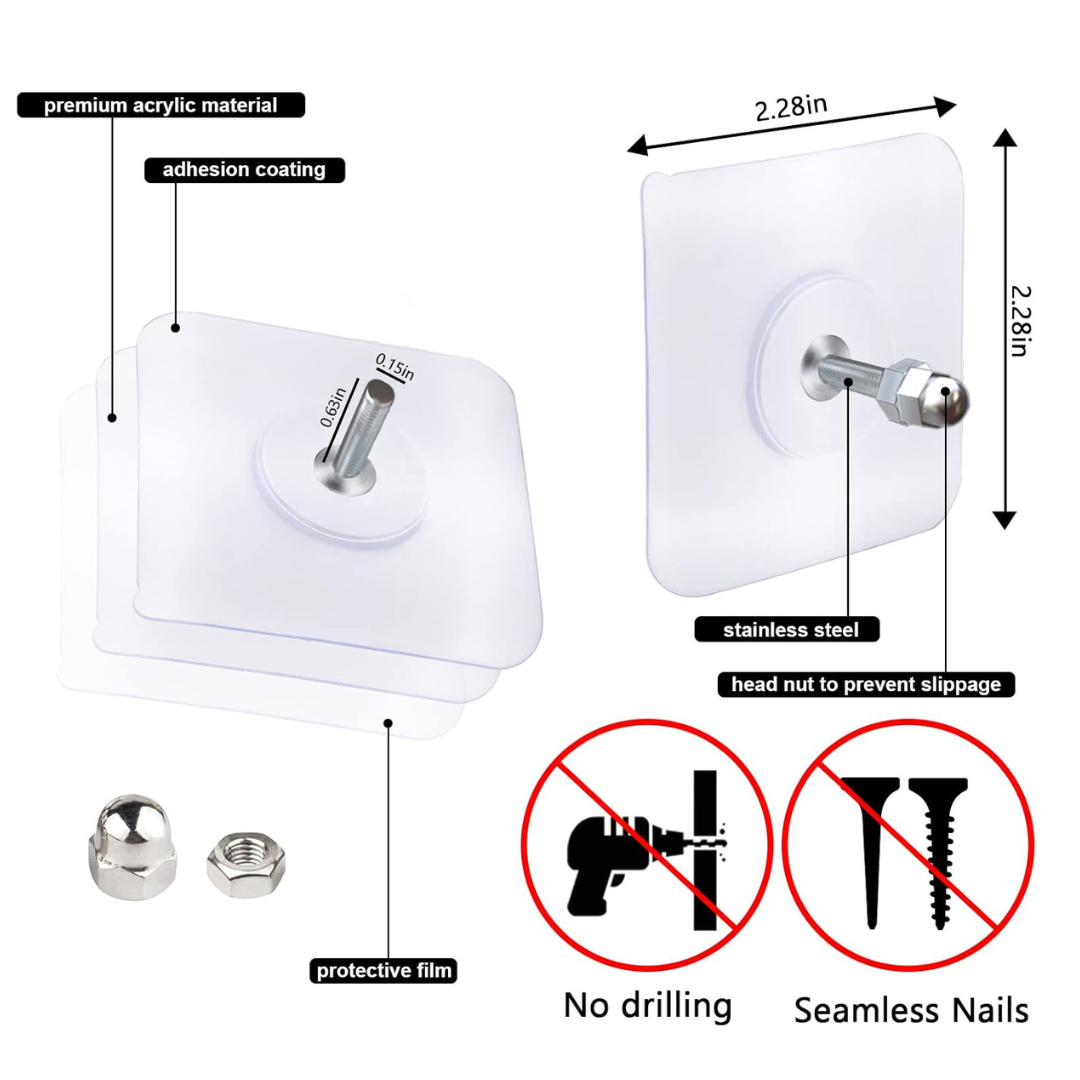 The AuraGrip Screw Hooks — No Drill, No Damage, Just Stick & Hang! + Buy 1 GET 1 FREE