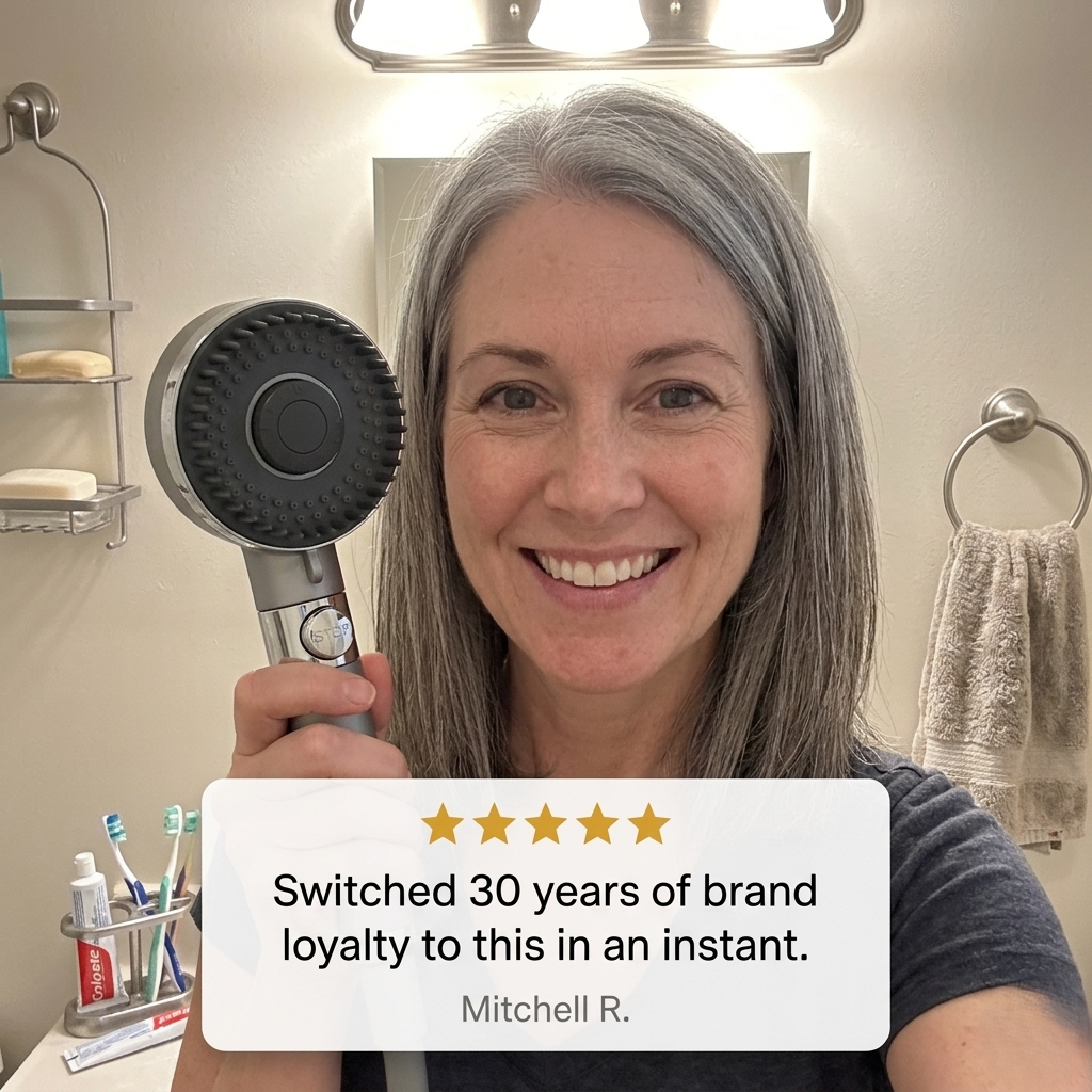 Rinswell™ – High-Pressure Filtered Shower Head with Scalp Massage & 10 Spray Modes + 50% OFF