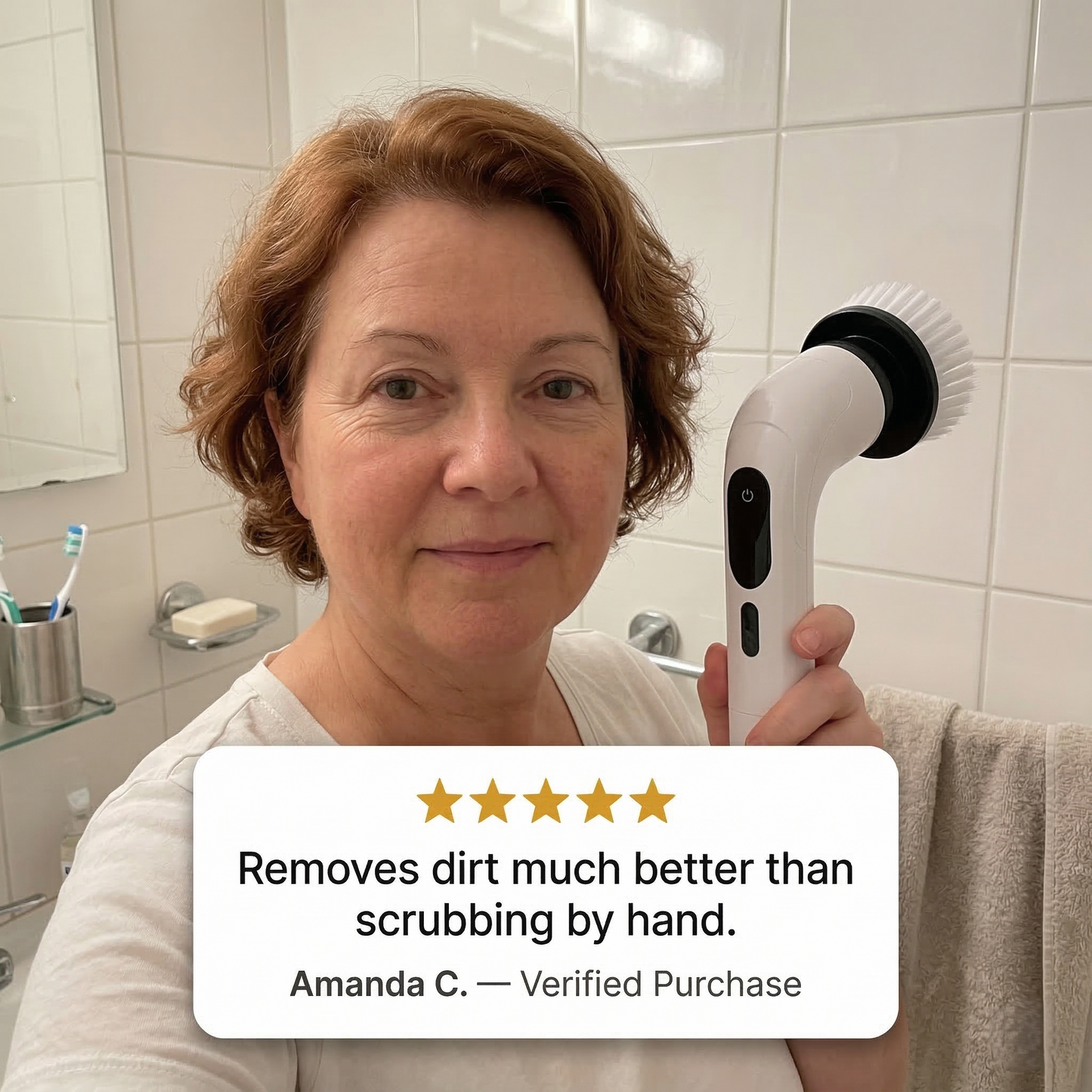 Skrubex™ – 9-in-1 Electric Cleaning Brush with 6 Brush Heads, IPX7 Waterproof, 3-Speed Motor for Bathroom, Kitchen & Car +50% OFF