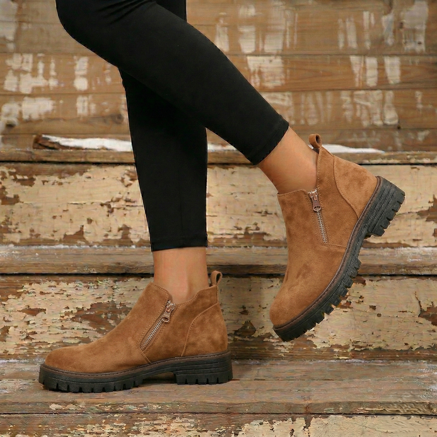 Ashford™ – Water-Resistant Side-Zip Suede Ankle Boots +50% OFF