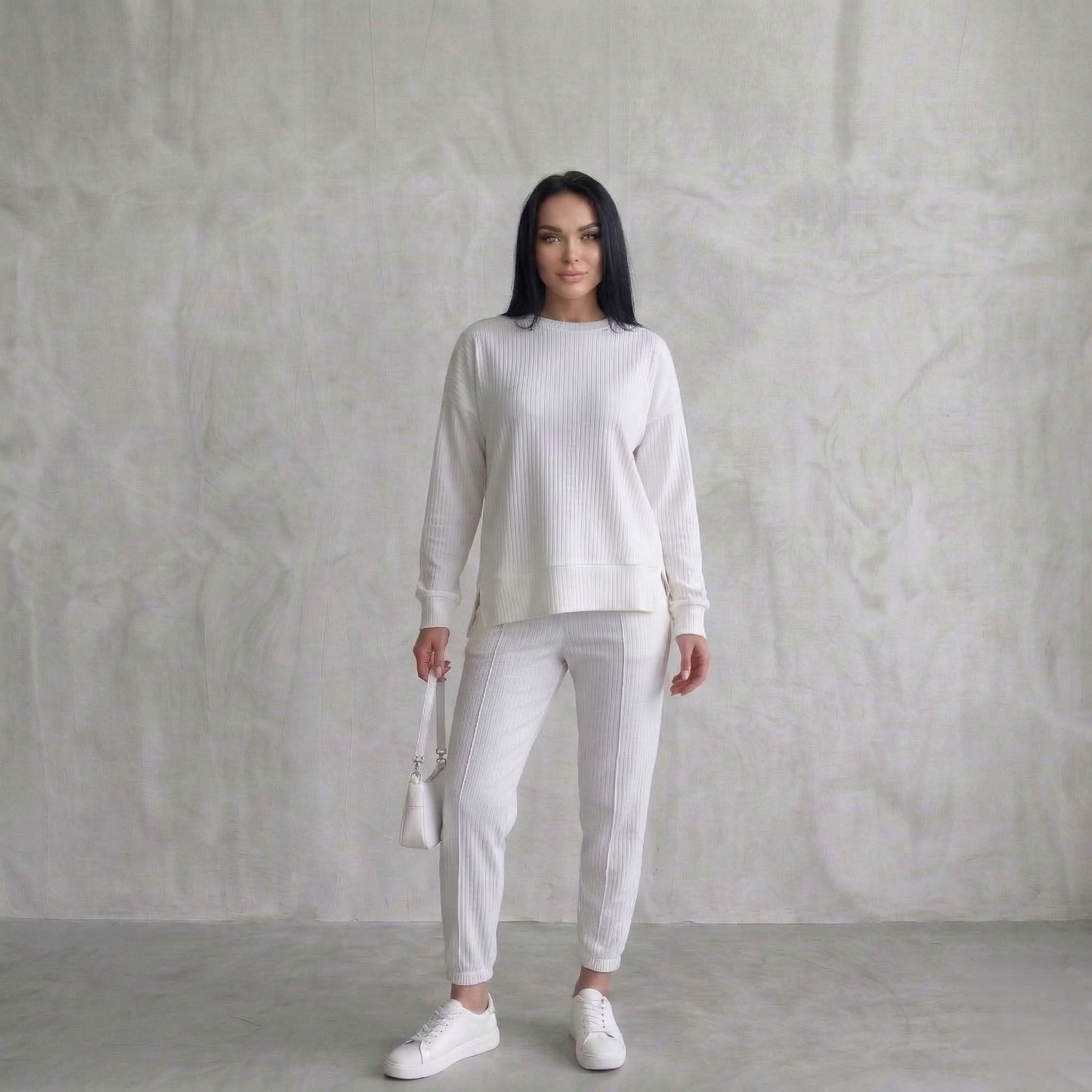 Drapecroft™ – Asymmetric Hem Sweatshirt & Pants Lounge Set + 50% OFF