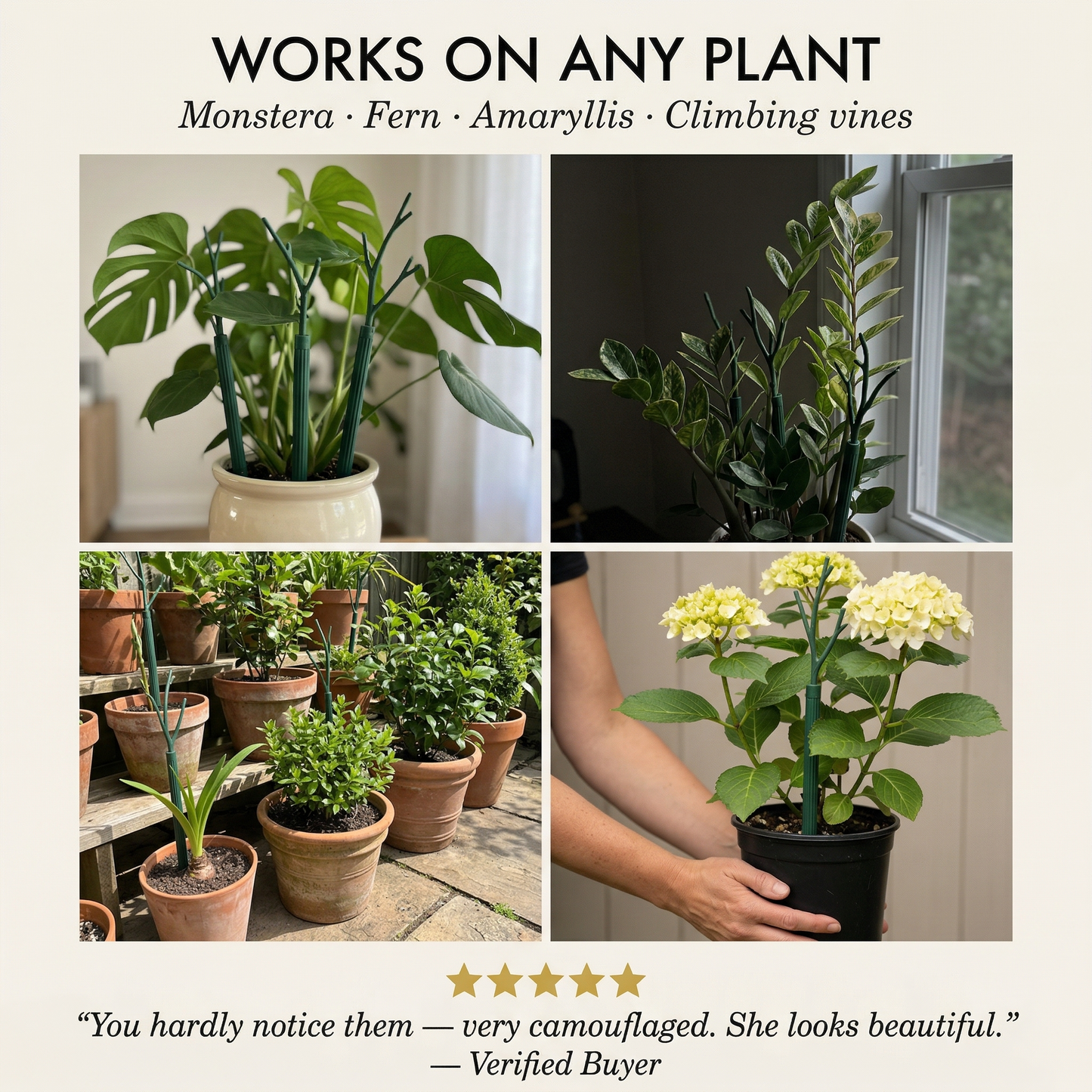 Tendriva™ – Stackable, Camouflage Plant Support Stakes for Monstera & Climbing Plants + 50% OFF