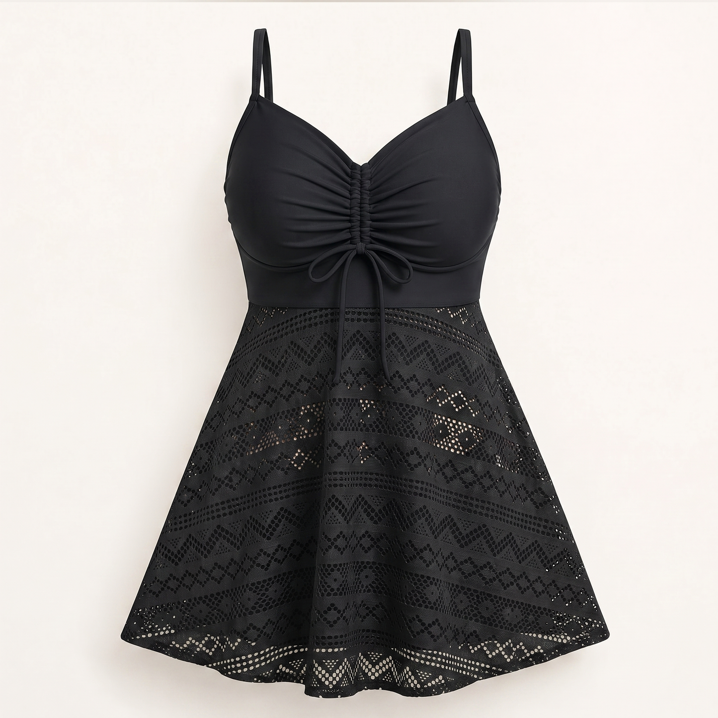 Soleya™ – Skirted Mesh Slimming Plus-Size Swimsuit + 50% OFF