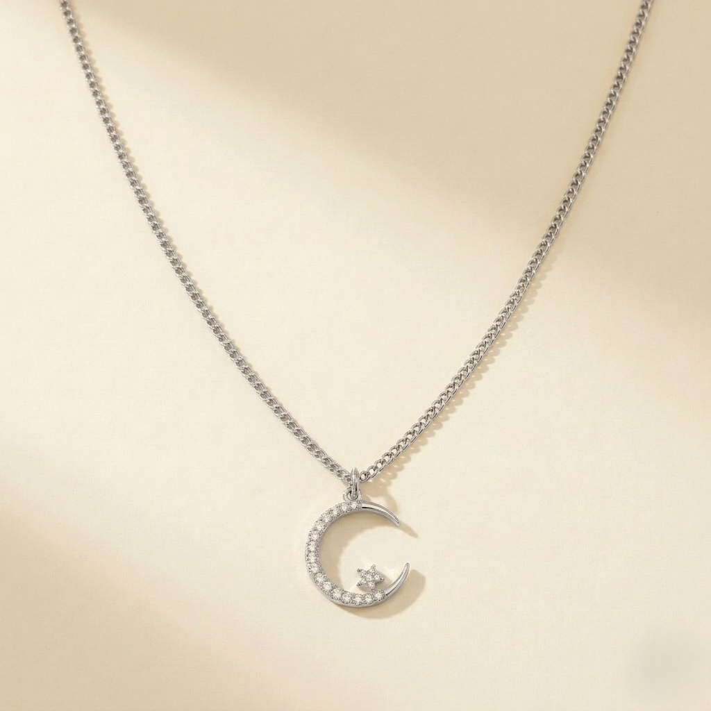 Moonveil™ – CZ Moon & Star Celestial Gold Necklace + Buy 1 Get 1 FREE
