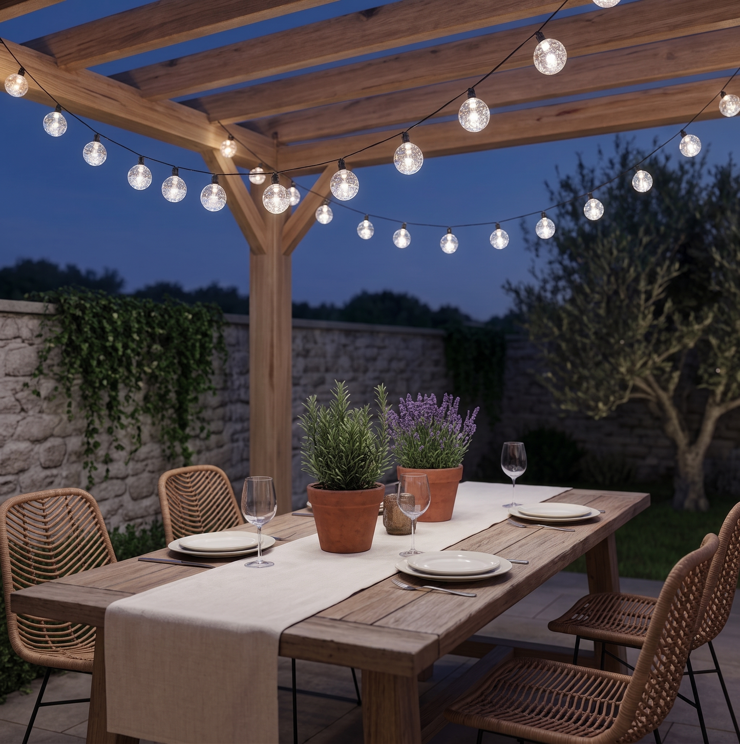 Arbor Glow™ – Solar Crystal Bubble Globe String Lights with 8 Modes (IP65 Waterproof) + 50% OFF