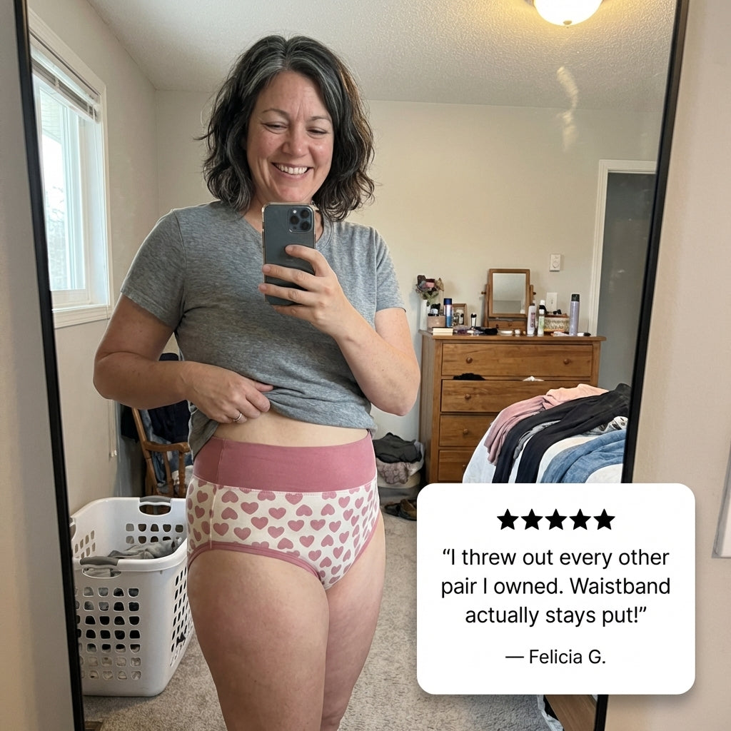 Velura™ – Soft Cotton High-Waist Briefs with No-Roll Waistband & Double Layer Crotch, 6 Pack + 50% OFF