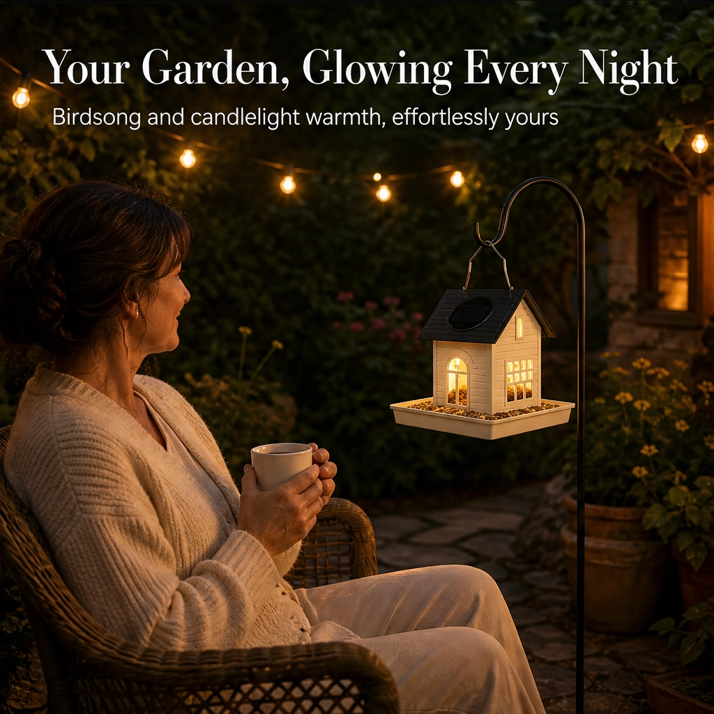 Wrenmere™ – Solar Lantern Metal Bird Feeder with Warm LED Glow + 50% OFF