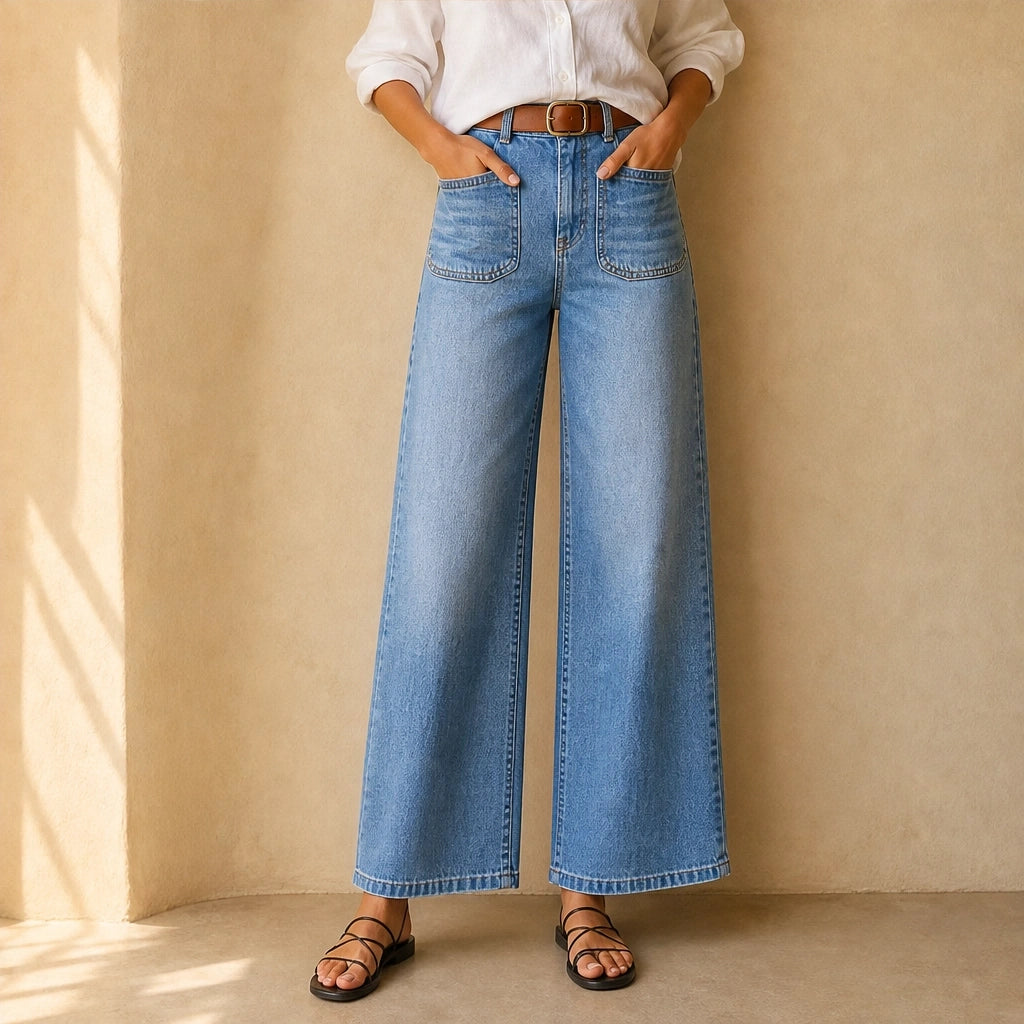 Marlowe™ – High-Rise Wide-Leg Jeans with Soft Premium Denim + 50% OFF