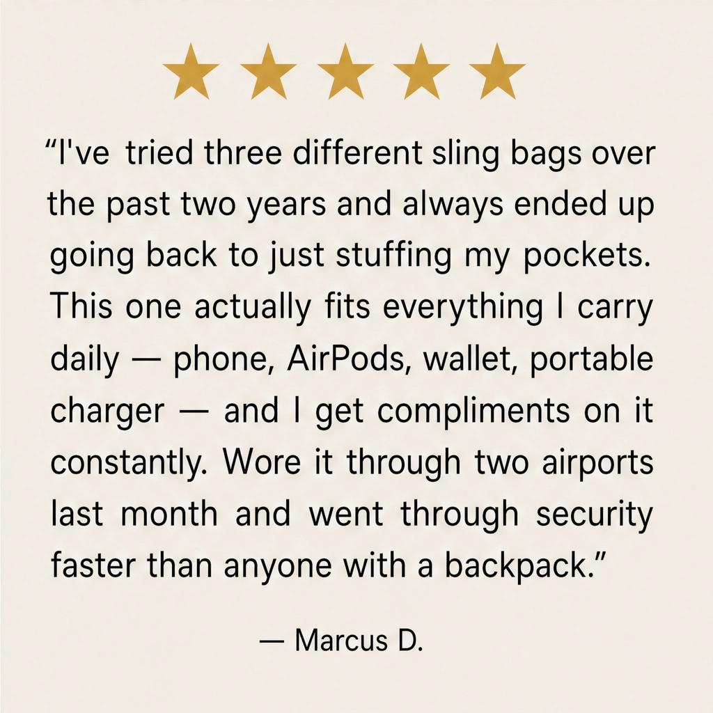 Strade™ – Minimalist Water-Resistant Crossbody Sling Bag for Men + 50% OFF