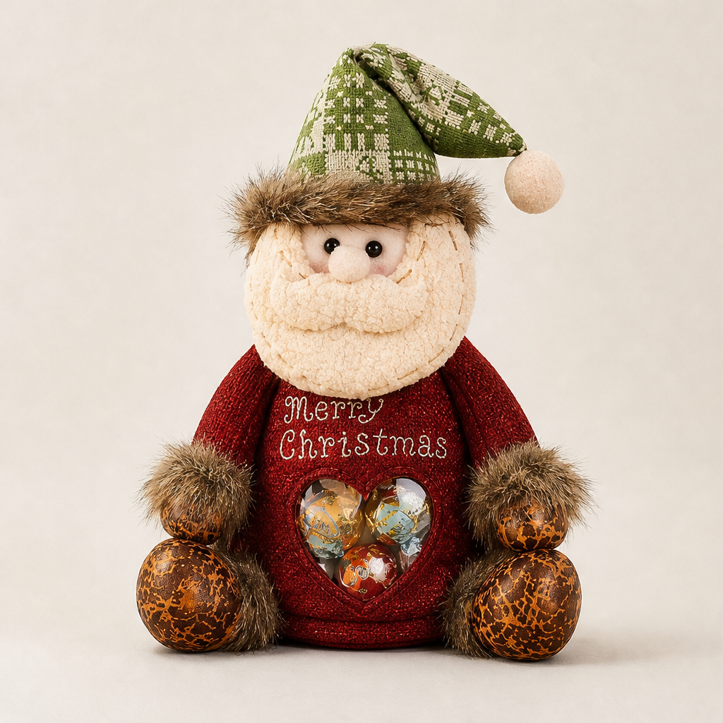 Cosyfig – Plush Christmas Character Treat Bags with Heart Window + 50% OFF Santa