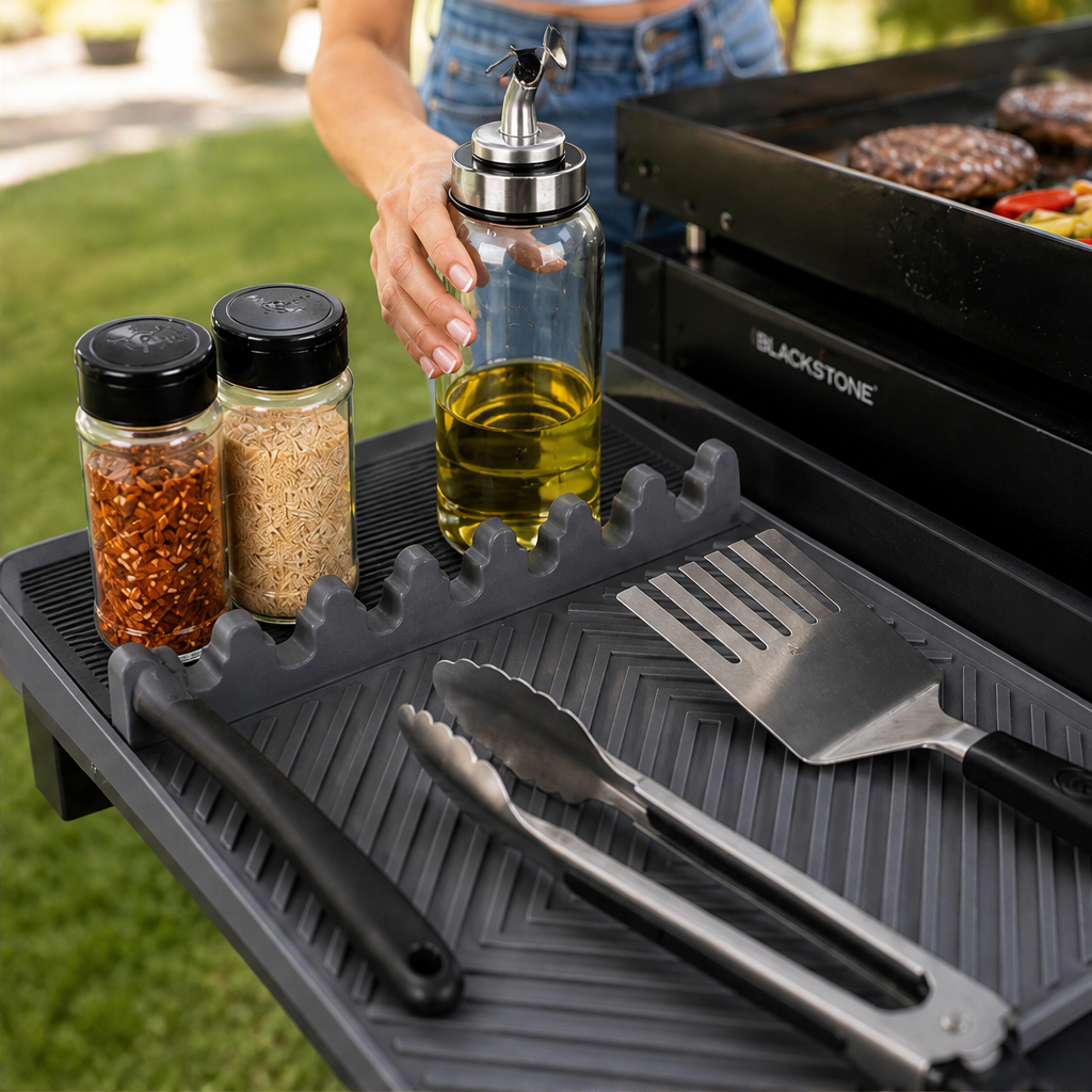 GrillNest – Heat-Resistant, Non-Slip Silicone Grill Side Shelf Mat + 50% OFF lifestyle
