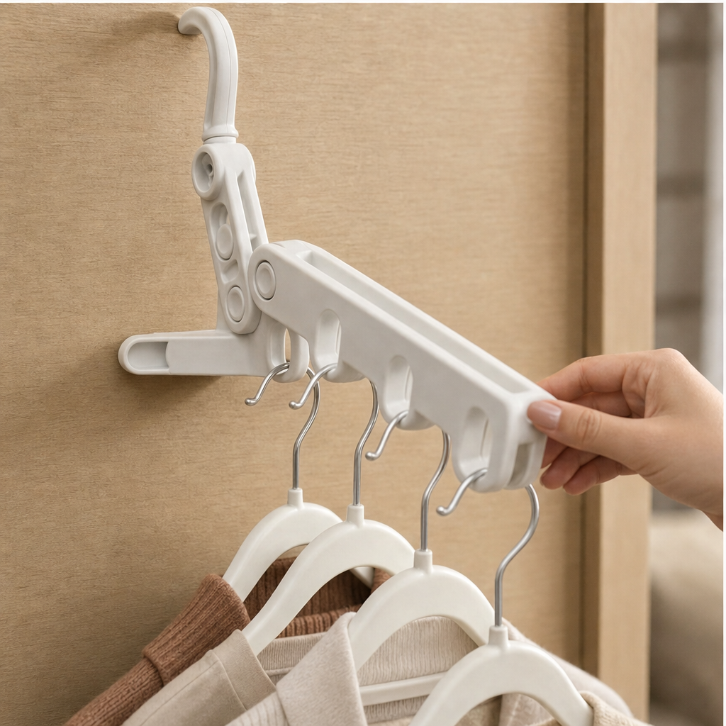 StowArch – Space-Saving 5-in-1 Folding Hanger Set lifestyle