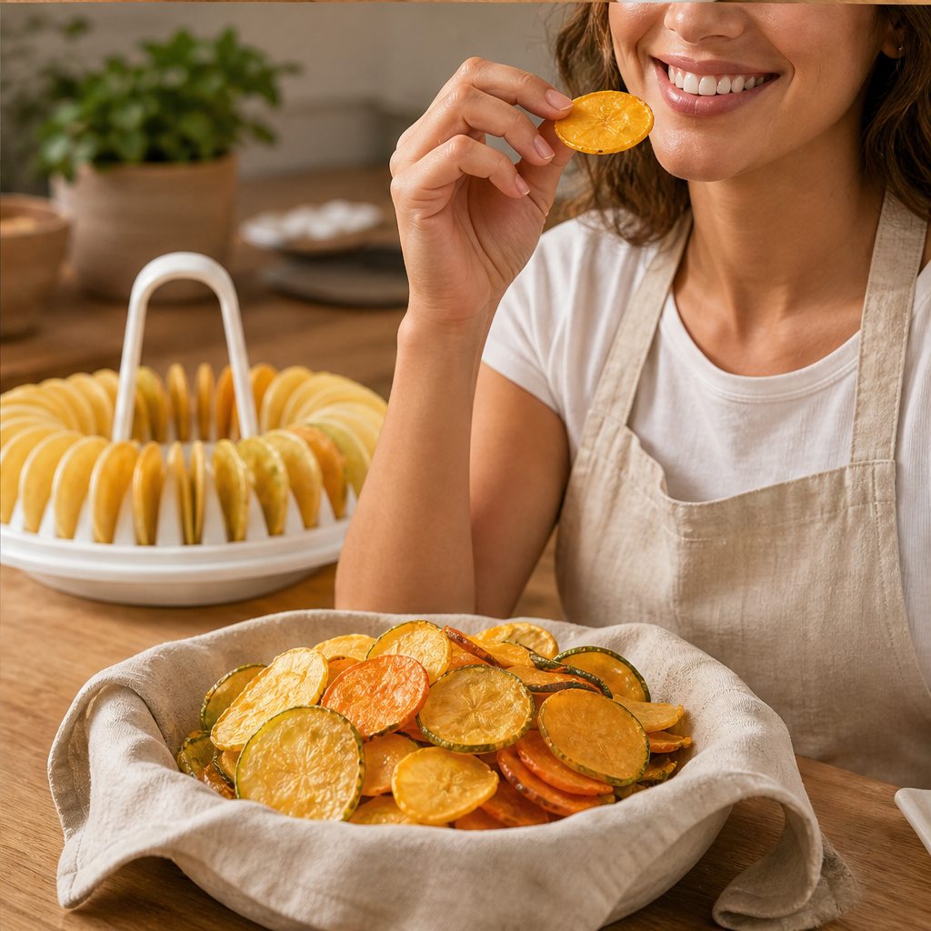 CrispWick – Oil-Free Microwave Chip Maker with Slicer Bowl Set + 50% OFF lifestyle