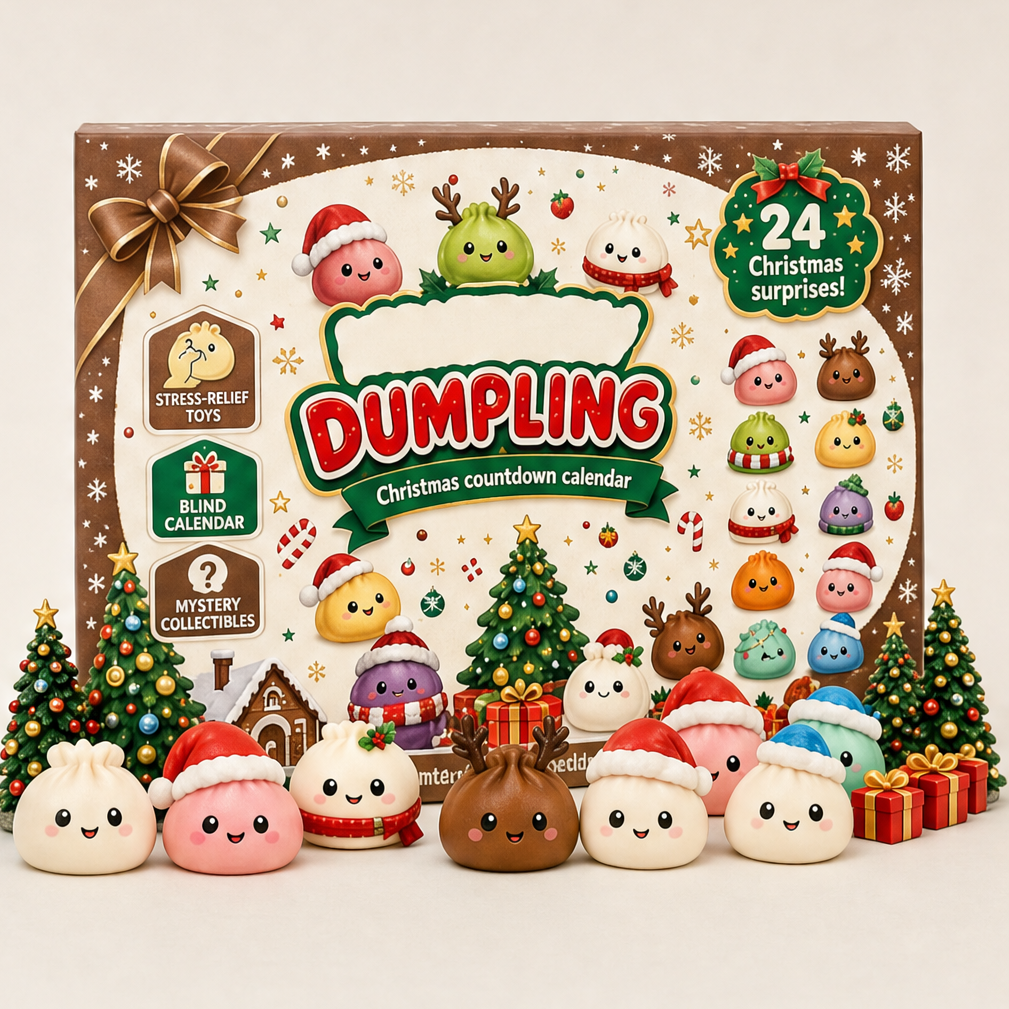 Squishlings – 24-Day Squishy Surprise Christmas Countdown Calendar + 50% OFF Brown