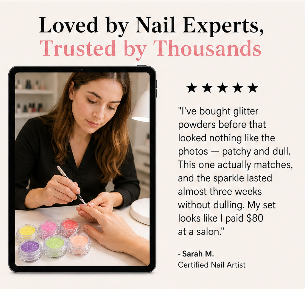 Sparkora – 6-Colour Glitter Sugar Set for Sparkling Nail Art + BUY 1 + PICK 1 FREE COLOR