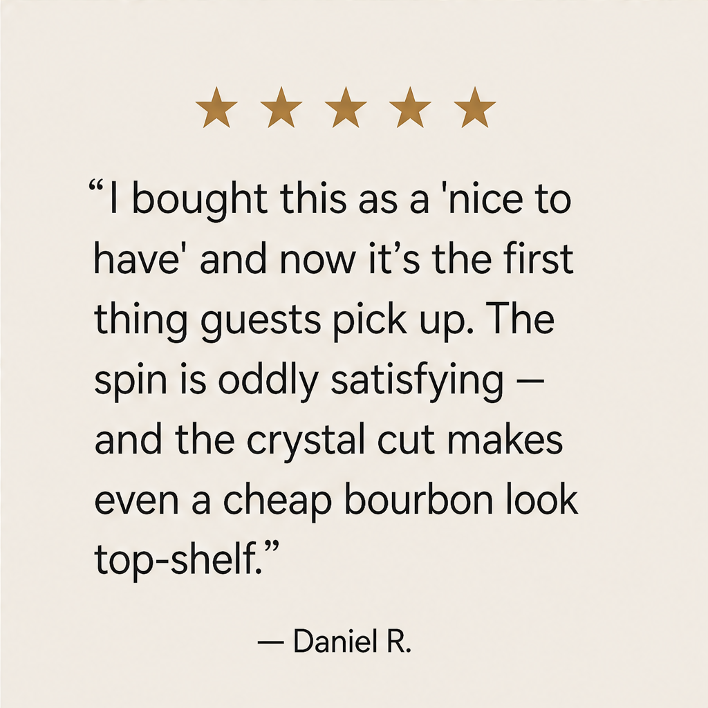 Faceture – 360° Spinning Star-Cut Crystal Whisky Glass + 50% OFF detail