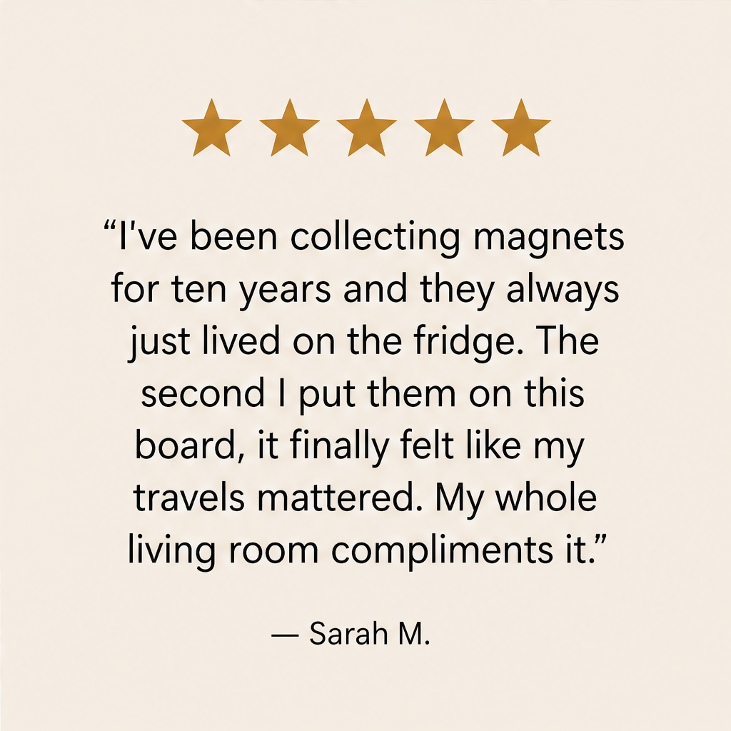 Roamcroft – Magnetic Travel Memory Board for Souvenir Magnets + 50% OFF detail
