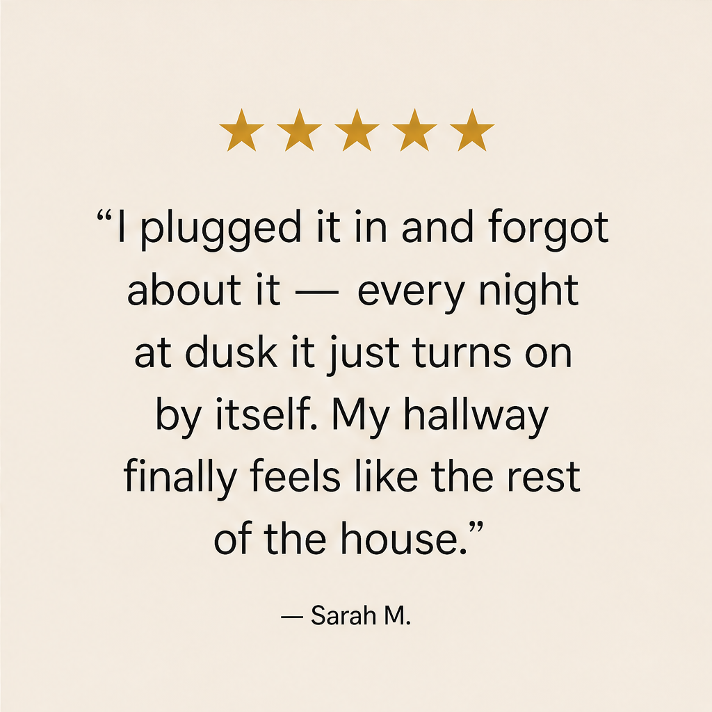 Duskholm – No-Wire Dusk-to-Dawn Plug-In Wall Light + 50% OFF detail