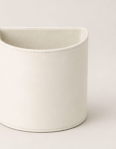 Stowhide – Clip-On Leather Car Door Cup Holder + 50% OFF Ivory