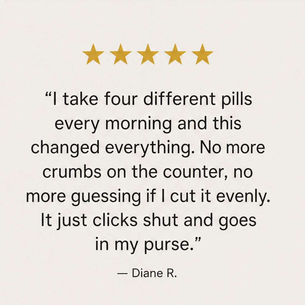 Doseholm – Precision Pill Cutter with Built-In Storage Case + 50% OFF detail