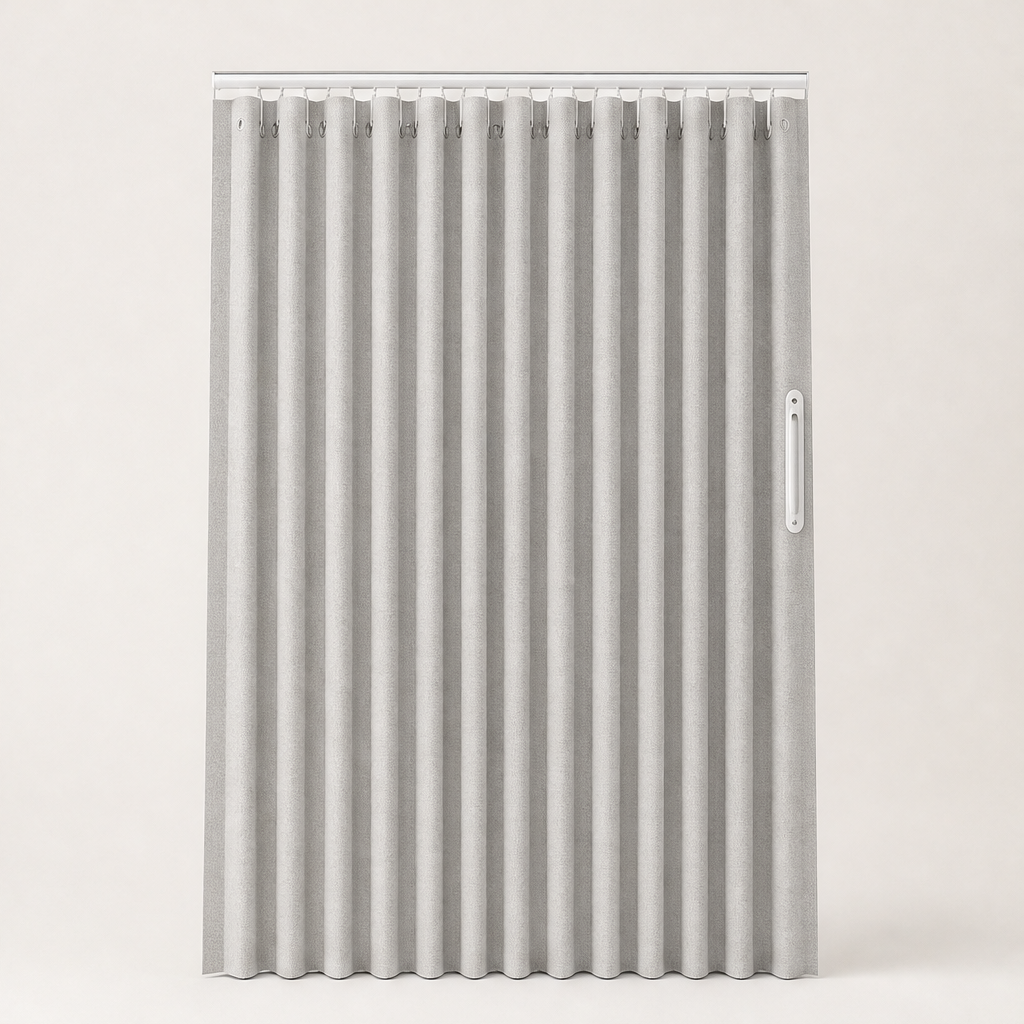 Pleatvale – Drill-Free Magnetic Accordion Folding Door Curtain + 50% OFF Grey