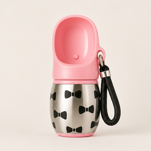 Trotly – Leak-Proof 2-in-1 Bowl Portable Dog Water Bottle Pink
