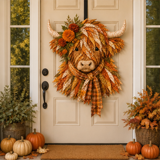 Hearthorn – Birth Flower Highland Cow 3D Layered Fabric Art DIY Kit lifestyle