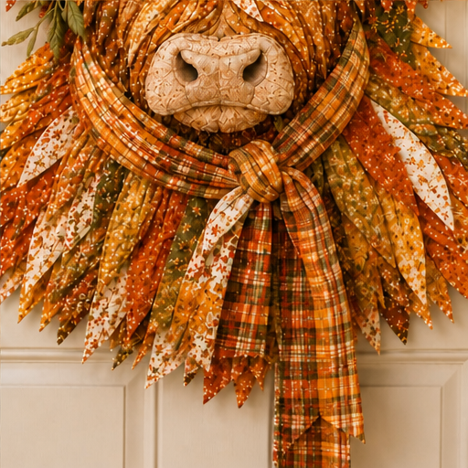 Hearthorn – Birth Flower Highland Cow 3D Layered Fabric Art DIY Kit lifestyle