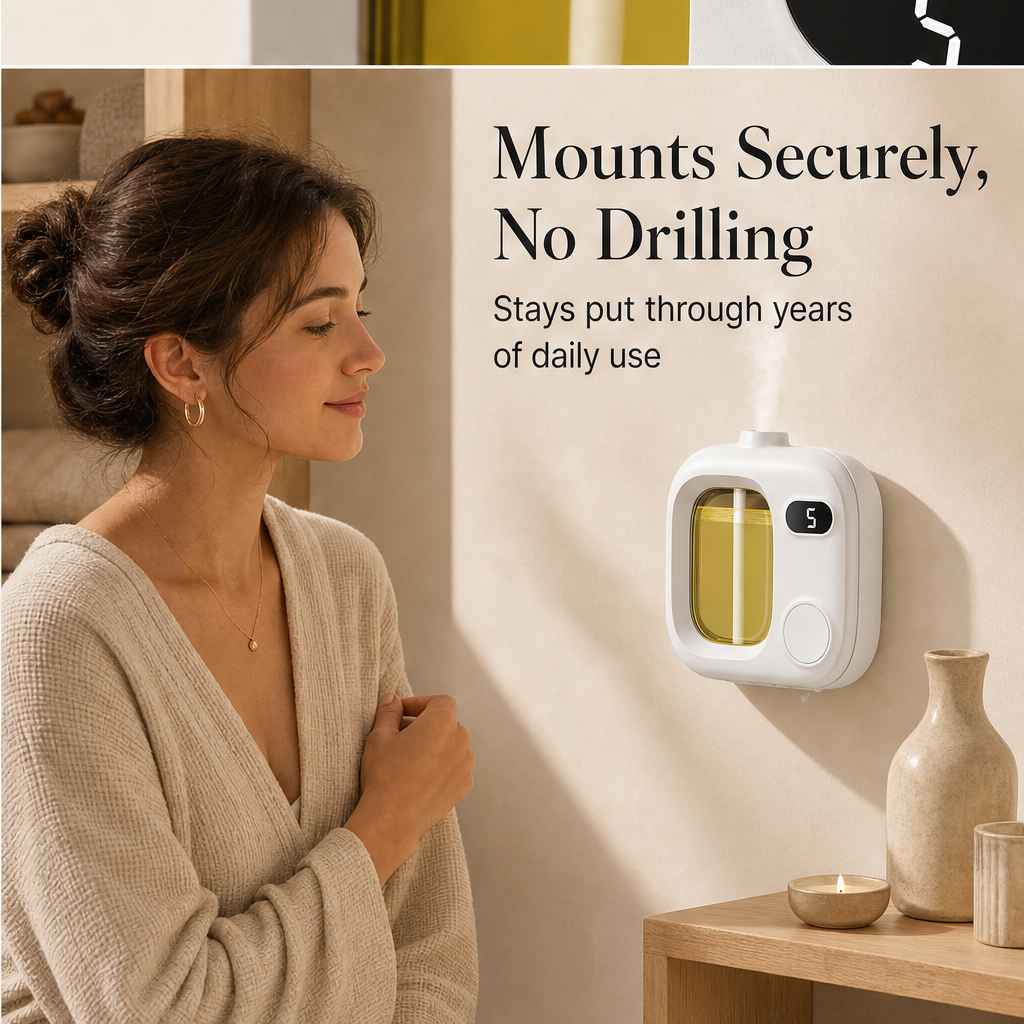 Serenmist – 5-Mode Smart Mist Wall or Desk Aroma Diffuser features