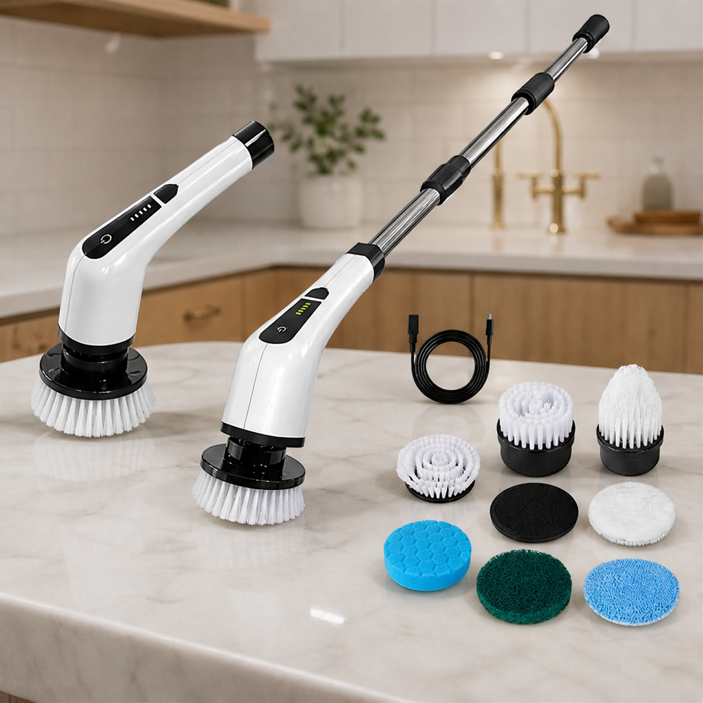 SpinCrest – 7-Head Electric Spin Brush with Extendable Pole, IPX5 + 50% OFF lifestyle