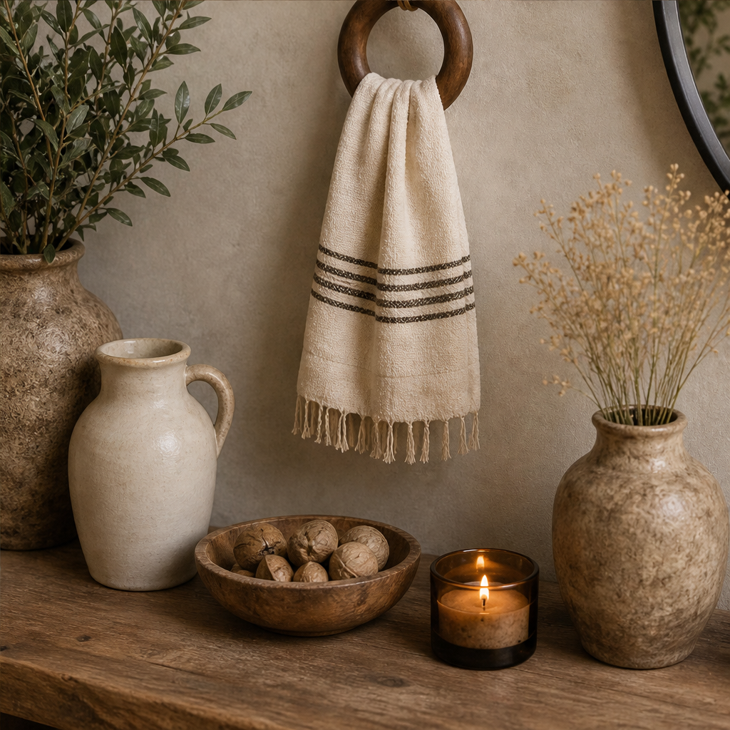 Hearthbead – Boho Wood Ring Beaded Towel Hanger + 50% OFF lifestyle