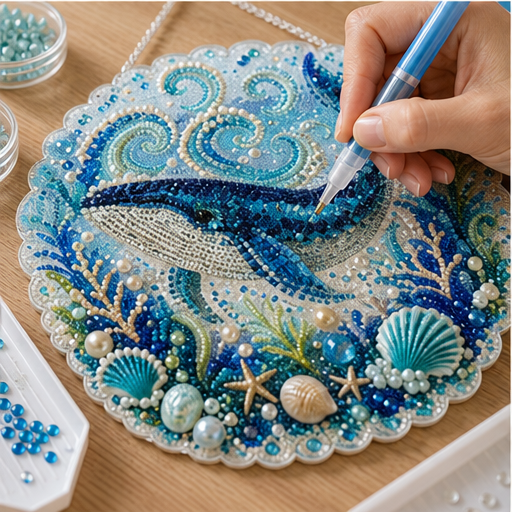Pearlmere – Sparkling Pearl Gem DIY Ocean Wall Art Kit lifestyle