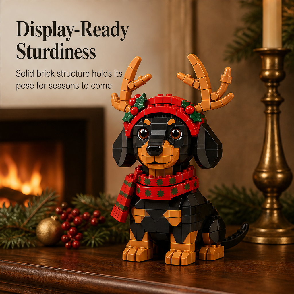 Antlerbury – Reindeer Dachshund Christmas Building Block Set + 50% OFF features
