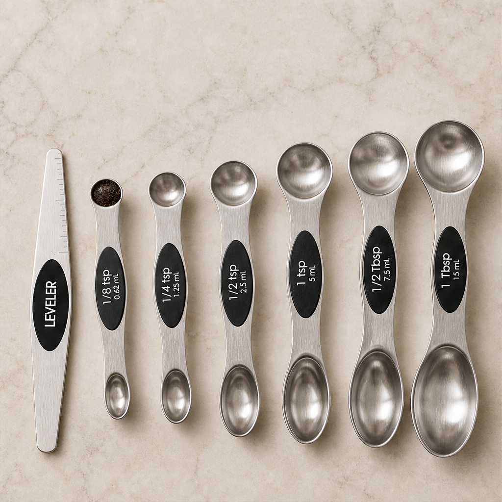 Snaplevel – Magnetic Nesting 7-Piece Measuring Spoon Set with Leveler + 50% OFF lifestyle