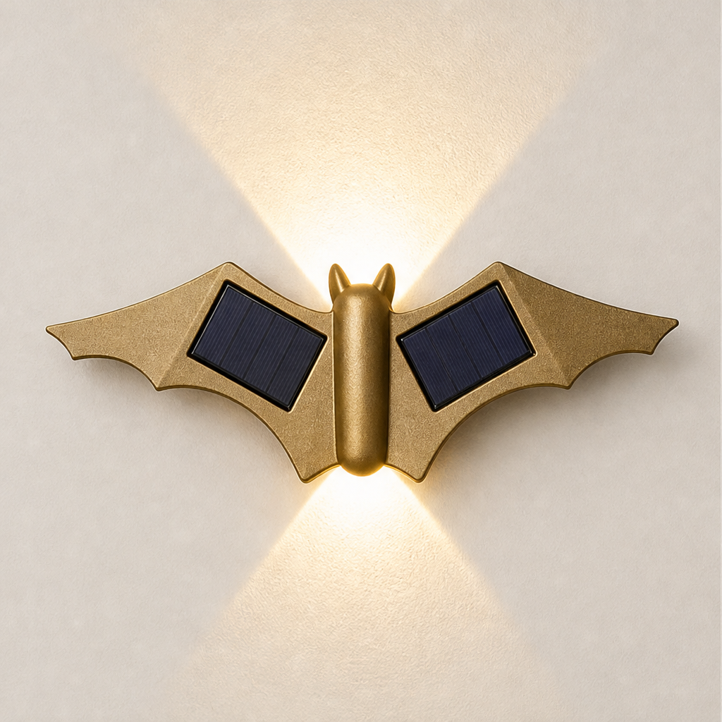 Mothglow – Solar Butterfly & Bat Silhouette LED Wall Sconce + 50% OFF Gold