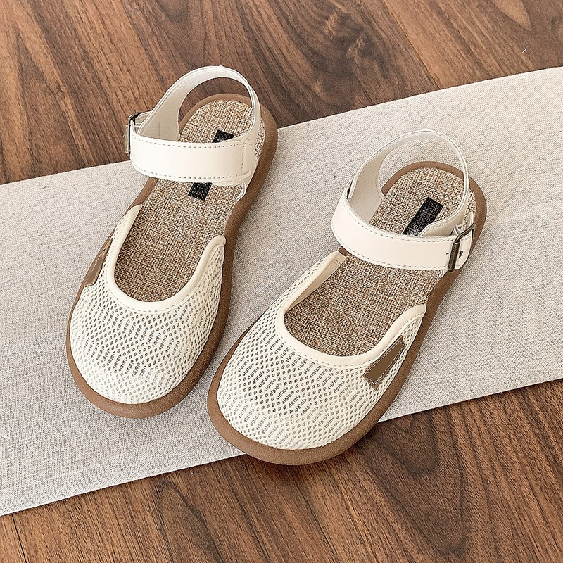 Aerelle™ – Breathable Mesh Flat Sandals with Adjustable Ankle Strap + 50% OFF