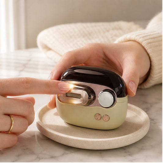 Hushden – 2-in-1 Electric Nail Clipper & Grinder with Auto-Stop and LED Light + 50% OFF