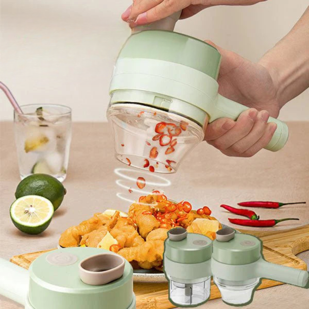 The KitchenCommand 4-in-1 Chopper - Cut, Clean, and Mince 80% Faster + 50% OFF