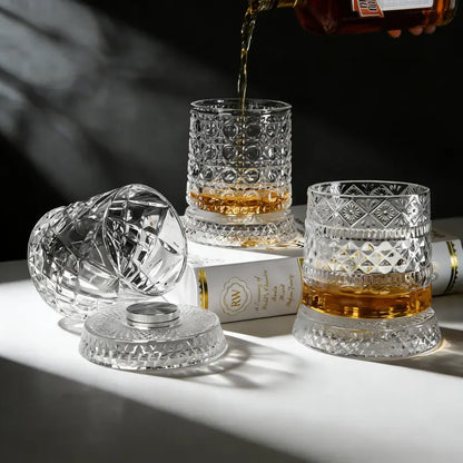 The AuraSpin Crystal Tumbler — Luxury 360° Spinning Glass + 50% OFF