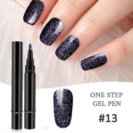 Glazelle – 18-Color One Step Gel Nail Pen Set with Mini UV Lamp +Bu 1 Get 1 FREE