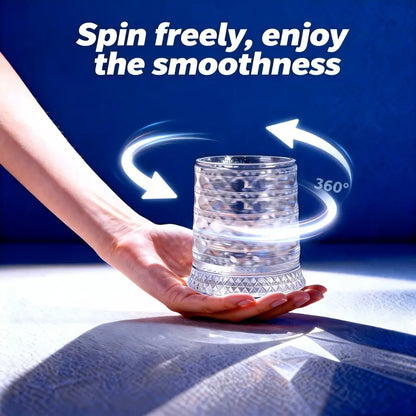 The AuraSpin Crystal Tumbler — Luxury 360° Spinning Glass + 50% OFF