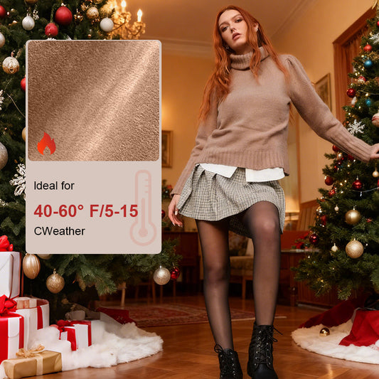 The CozyCloud Leggings - Sheer Look, Hidden Warmth + 50% OFF