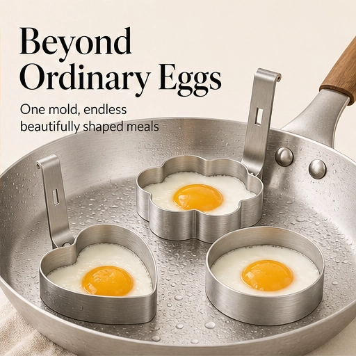 Hearthen – Fun Shape Stainless Steel Egg Mold with Anti-Leak Base + 50% OFF