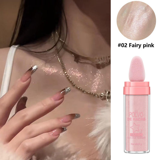 The RadiantGlow FairyDust Highlighter - High-Yield, 12 Hour Radiance, and Sponge Foam Tip + 50% OFF
