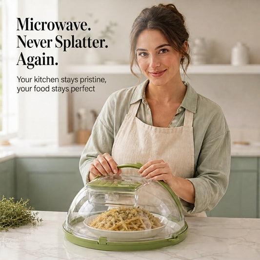 Brimwell – Clear Microwave Cover with Water Steamer & Cool-Touch Handle +50% OFF