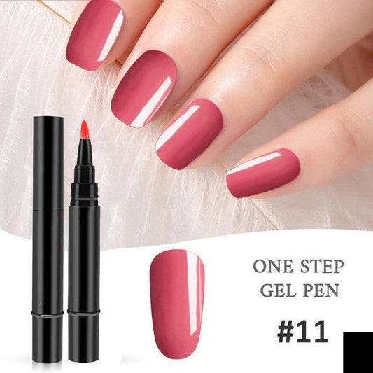 Glazelle – 18-Color One Step Gel Nail Pen Set with Mini UV Lamp +Bu 1 Get 1 FREE