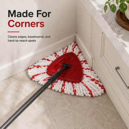 Scrubwell – Microfiber Spin Mop Replacement Heads with Scrub Pad, 3-Pack + 50% OFF