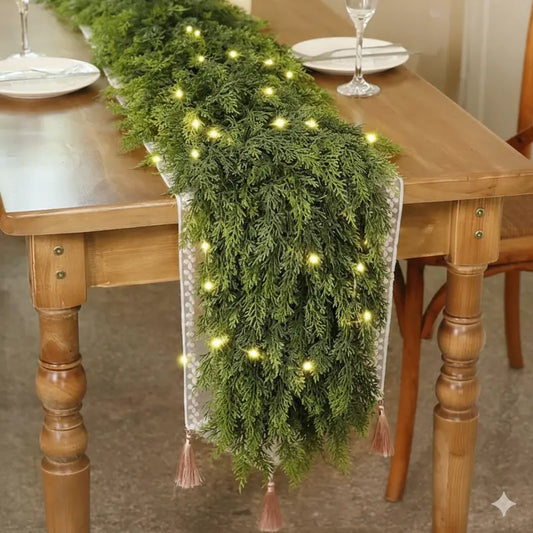 The Evergreen Cedar Garland – Cozy Glow, and Lasting Holiday Charm + 50% OFF